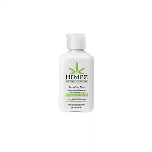 Hempz Sensitive Skin Herbal Body Moisturizer with Oatmeal, Shea Butter, 2.25 oz