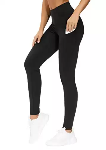 THE GYM PEOPLE Thick High Waist Tummy Control Yoga Pants with Pockets