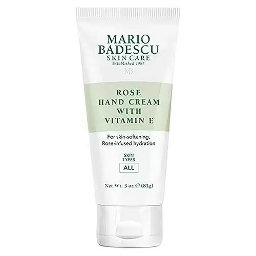 Mario Badescu Rose Hand Cream with Vitamin E, Non-Greasy, Light and Fast-Absorbing, 3 Oz