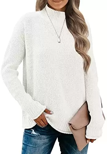 Women's Long Sleeve Cozy Knit Turtleneck Sweater