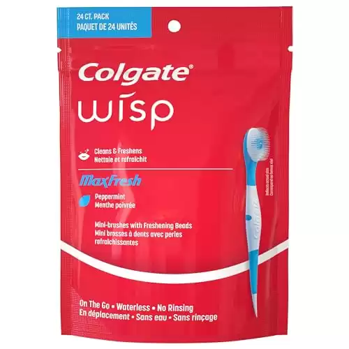 Colgate Max Fresh Wisp Disposable Mini Travel Toothbrushes