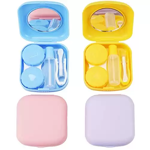 4PCS Contact Lens Case, Colorful Contact Lens Container