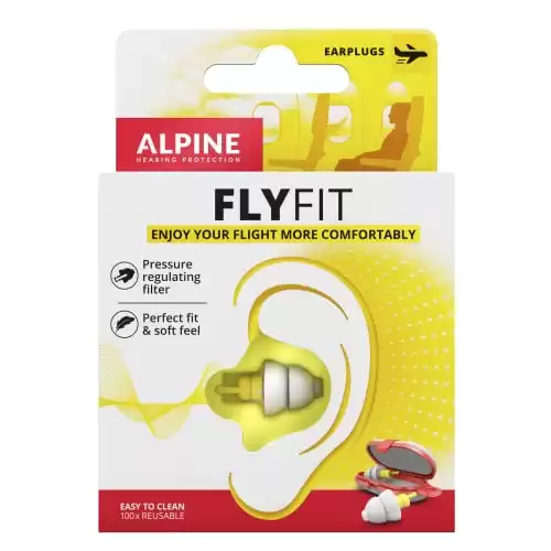 Alpine FlyFit - Earplugs for Pressure Relief & Preventing Ear Pain While Flying