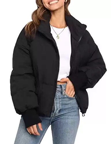 Women's Winter Long Sleeve Zip Puffer Jacket