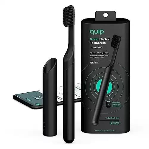 Quip Smart Electric Toothbrush with Travel Cover & Mirror Mount