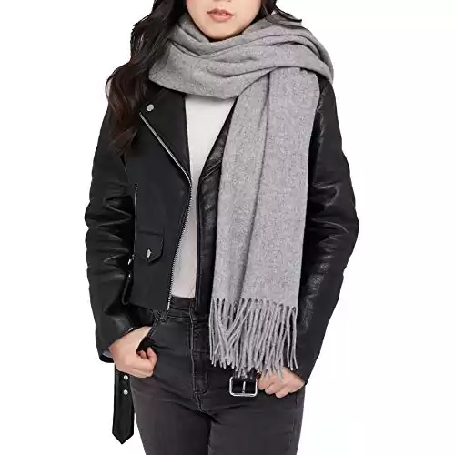 100% Merino Wool Scarf for Women, Warm and Oversized