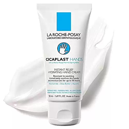 La Roche-Posay Cicaplast Hand Cream, Non Greasy, Fragrance Free, 1.69 Fl Oz
