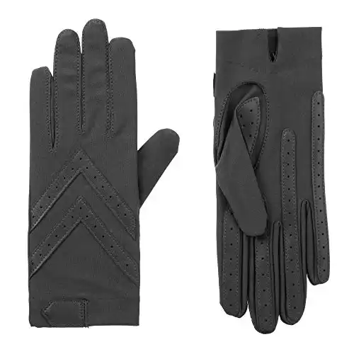 Women's Spandex Shortie Gloves with Leather Palm Strips