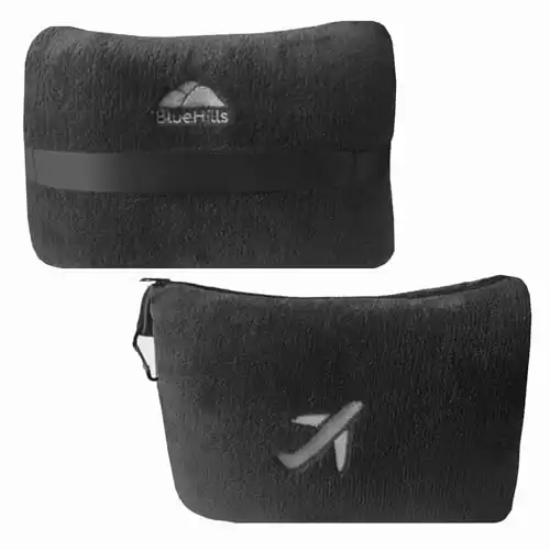Travel Blanket Pillow in Mini Soft Packable Case