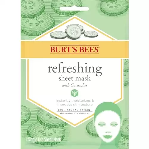 Burt's Bees Refreshing Sheet Face Mask with Cucumber, Pack of 6